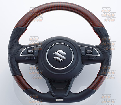 TRUST GReddy Steering Wheel Black and Red Carbon Red Euro Stitch